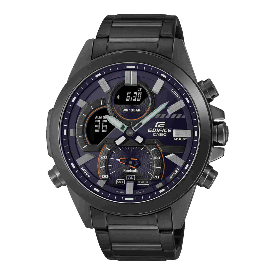 ساعت مچی مردانه کاسیو بند استیل مشکی مدل ECB-30DC-1ADF کاسیو ادی فایس |CASIO-EDIFICE